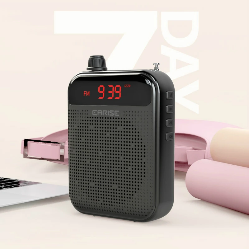 Мегафон портативный Звукоусилитель микрофон для учителя динамик с MP3 плеером fm