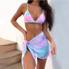 Сексуальный купальник с эффектом пуш-ап 2021, купальник, Женский комплект бикини из 3 предметов с завязкой, Бразильский купальный костюм с низкой талией, пляжная одежда с лямкой на шее, монокини