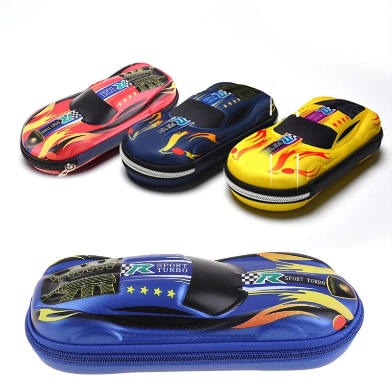 

Creative Cartoon Pencil Pen Case Zipper Lock with Hidden Storage Grids PU Pencil Pouch for Teen Boys Girls Children