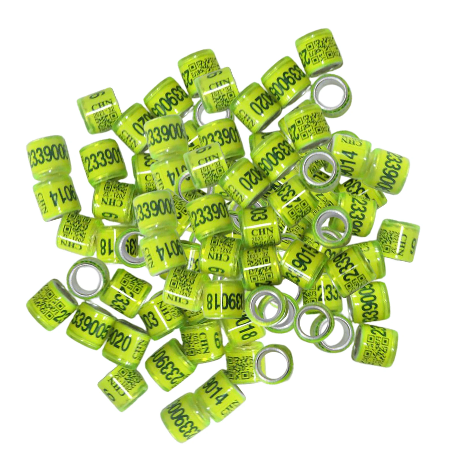 

100 Pcs Aluminium Pigeon Leg Rings Identify Bands Numbered Training Rings