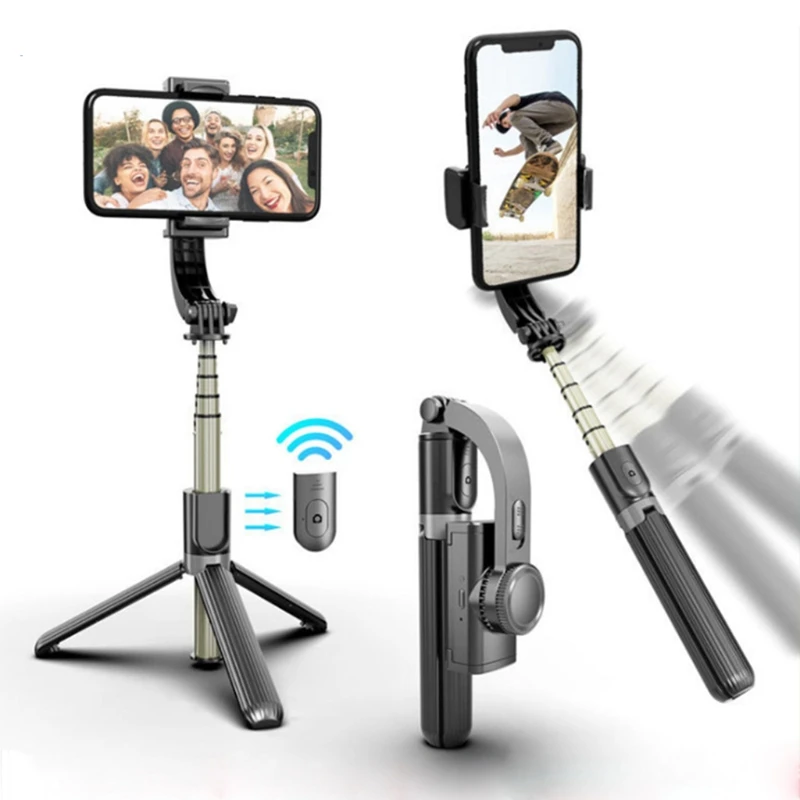 

L38D ABS+Aluminum Alloy Smart Phone Gimbal Stabilizer with Expandable Bluetooth Selfie Stick L08 Bluetoot Mobile Stabilizer