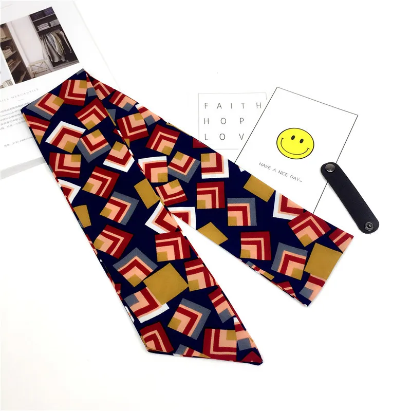 Хлопок печать Стиль узкий маленький шарф темперамент MS Маленький Длинный разрез