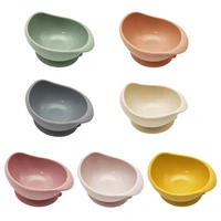 baby silicone suction bowls food grade safe baby feeding bowls for toddlers bpa free first stage self feeding 7 colors