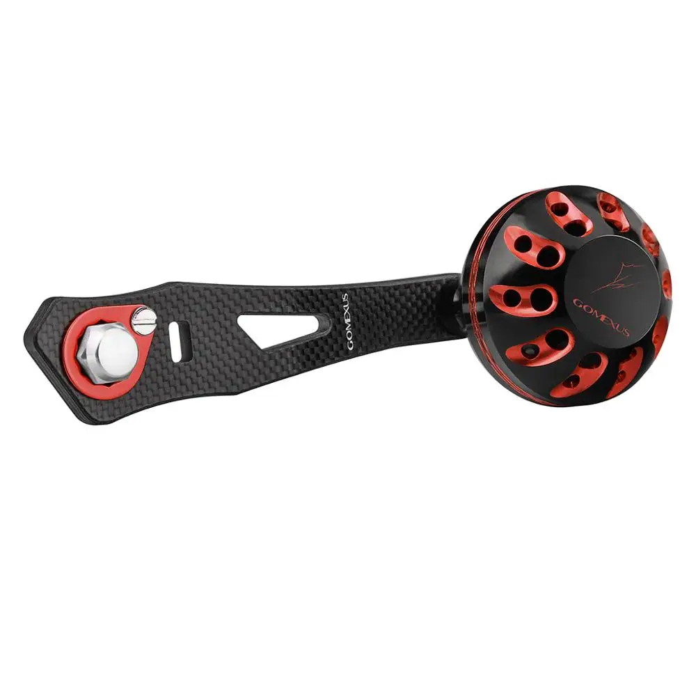black red Gomexus катушка с ручкой из углерода для Shimano Curado Banax Daiwa Abu Garcia Doyo Lews 8x5 мм катушка для baitcasing 75 мм как описание - Цвет: black red