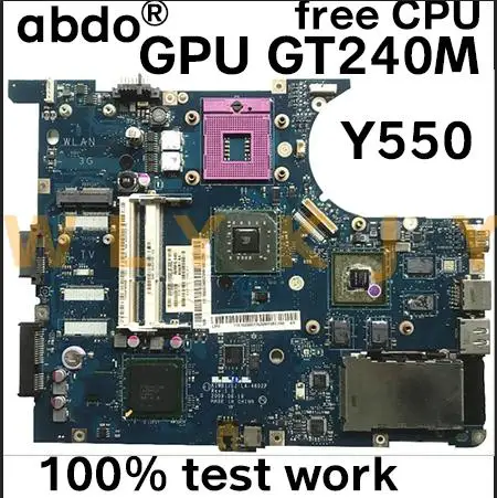 Материнская плата для ноутбука Lenovo Y550 KIWB1/B2 LA 4602P PGA478 GM45 GPU GT240M DDR3 100% тест без работы