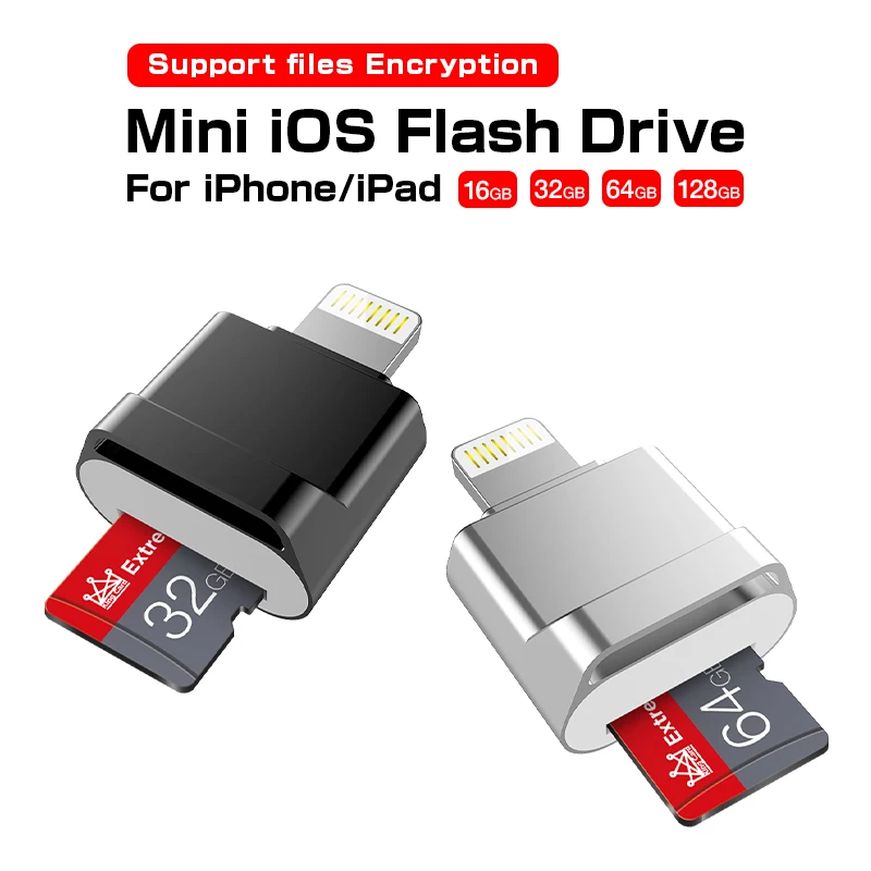Новинка кардридер для iPhone OTG pen dive 16 ГБ 32 usb флэш накопитель 64 Гб 128 micro sd карта u диск