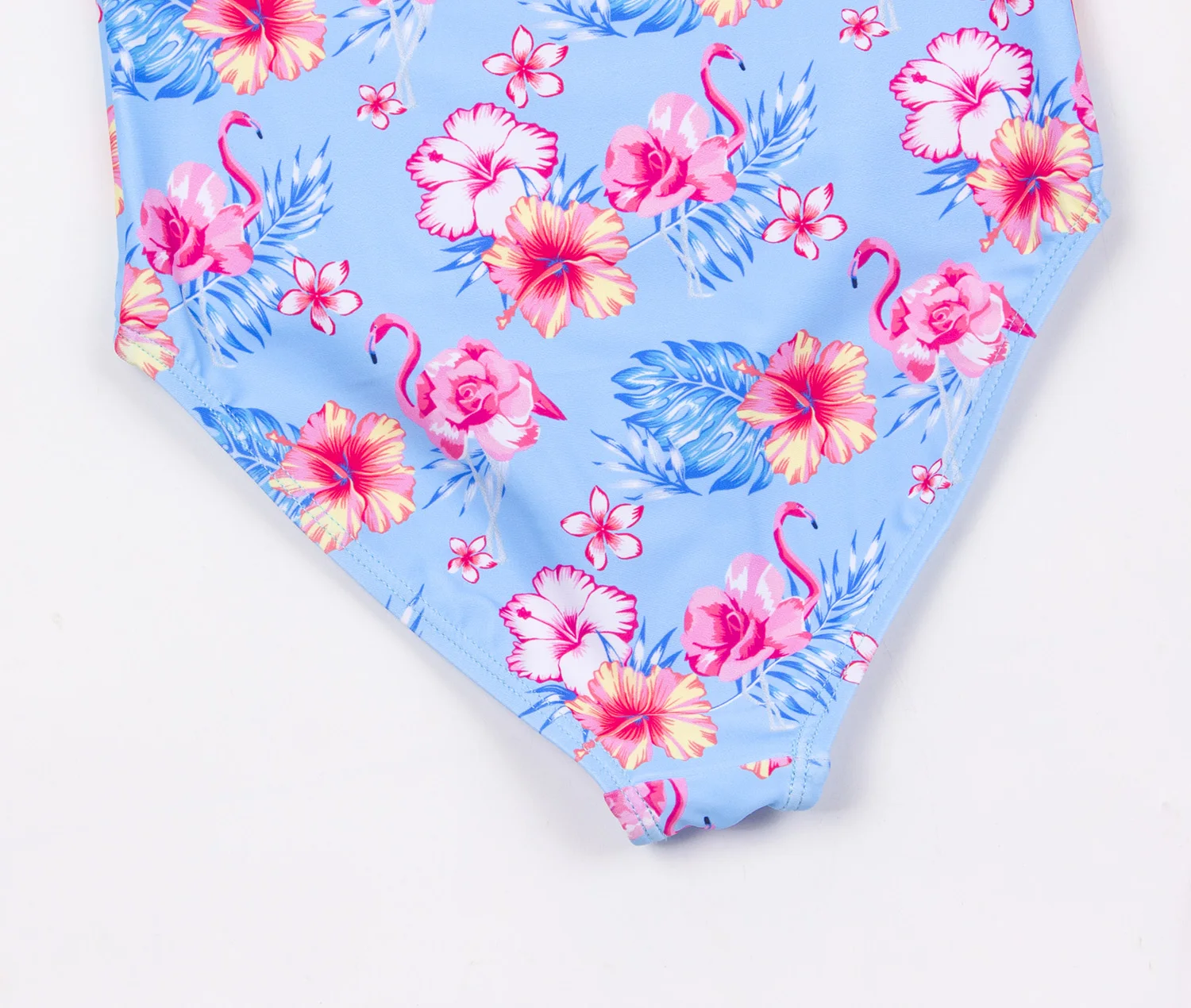 Детский слитный купальник с принтом фламинго для девочек оборкой 2020 детский