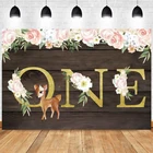 Фон для фотосъемки с изображением оленя принцессы мальчика девочки вечерние дня рождения цветов деревянный фон для фотосъемки баннер украшение