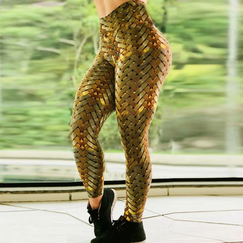 

WANXYASL 2022 Women's Sports Tights Yoga Pants Jogging Pants Woven Digital Printed Slim High Waist Sports Leggings Yoga Pants