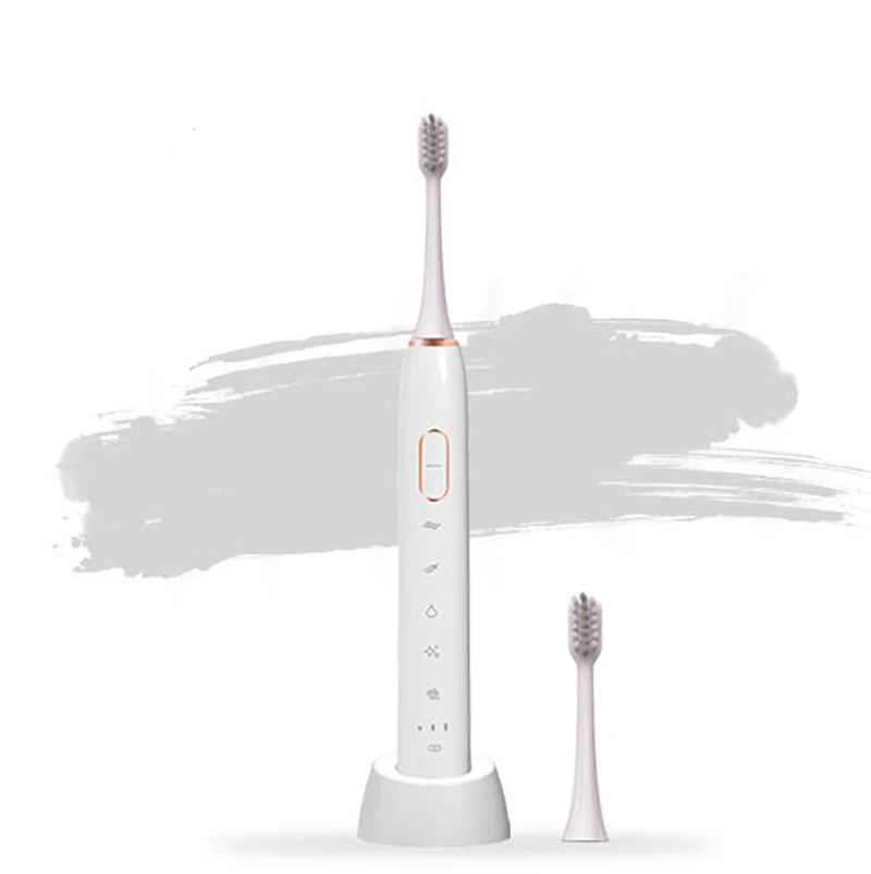 

Sonic Electric Toothbrush Ultrasonic Tooth Brush With Facial Brushes And Travel Case 4 Heads Wireless