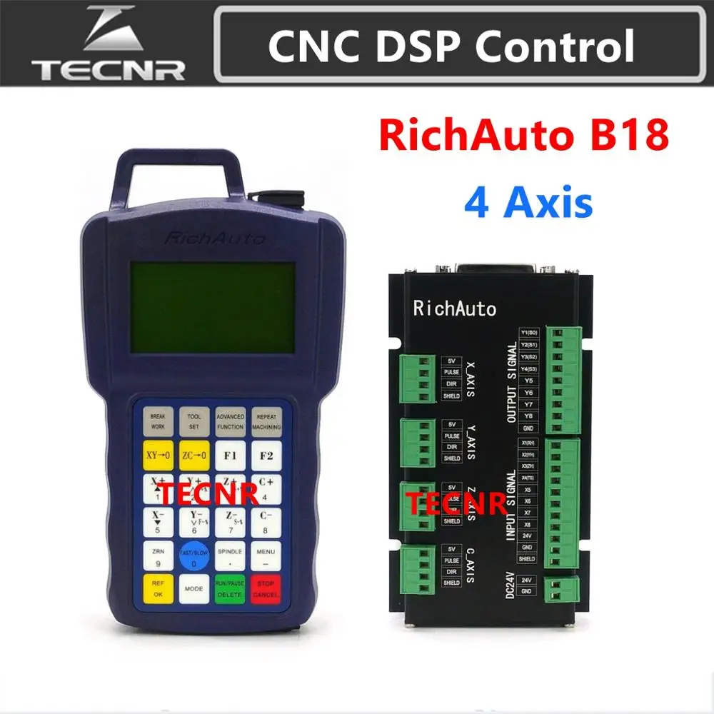 4 осевой контроллер ЧПУ RichAuto DSP B18 B18S B18E USB соединение система контроля движения