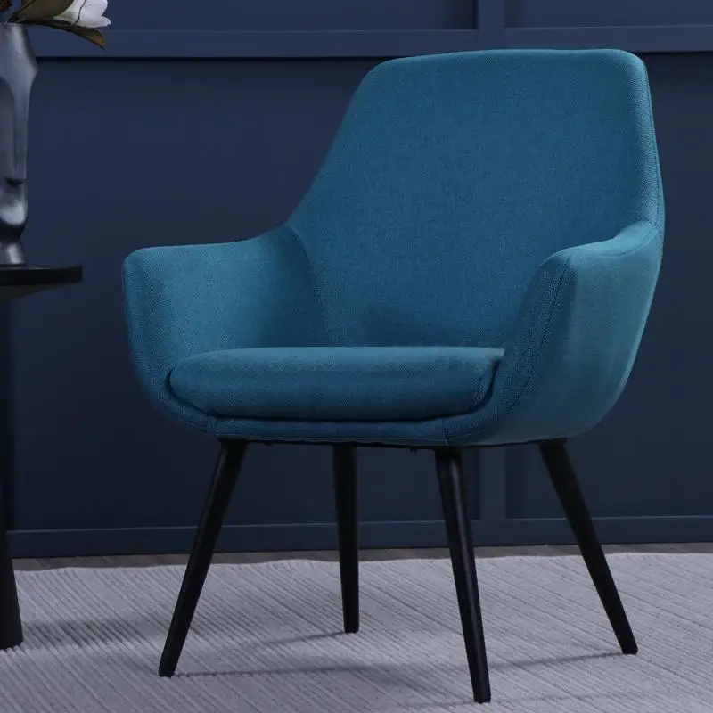 Скандинавский диван зеленый кожаный Одноместный кофейный стул современный