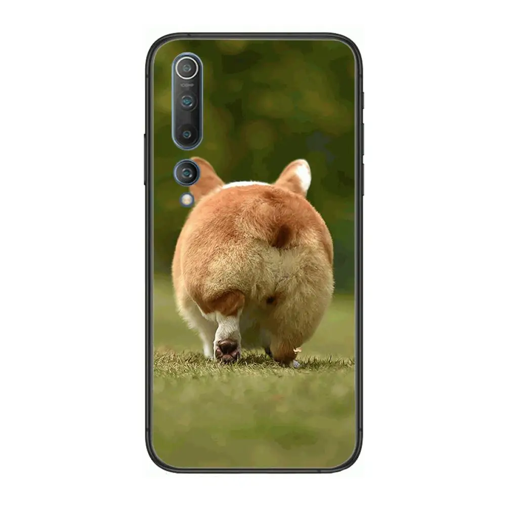 

Kawaii Corgi Dog cute Phone Case For xiaomi mi11 5g 10 liti Ultra 9Pro SE 3 8 Note Anime Black Cover Silicone Back Pretty tpu