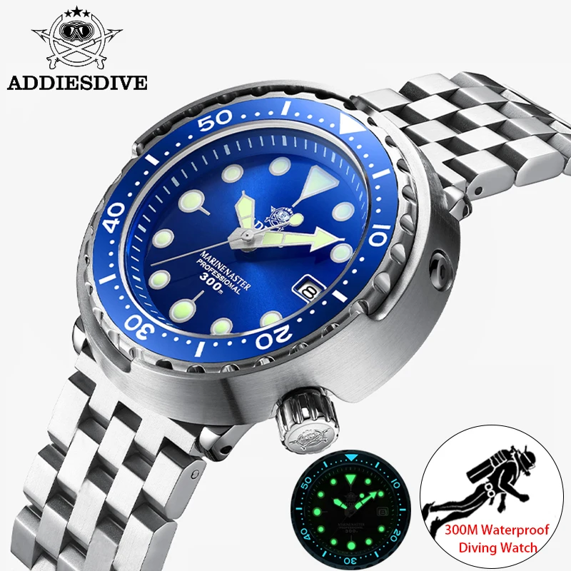 

New Addies Tuna Dive Watch BGW9 Luminous Automatic Watch Man Mechanical Watch Ceramic Bezel NH35 Waterproof 300M Men's Watch H5