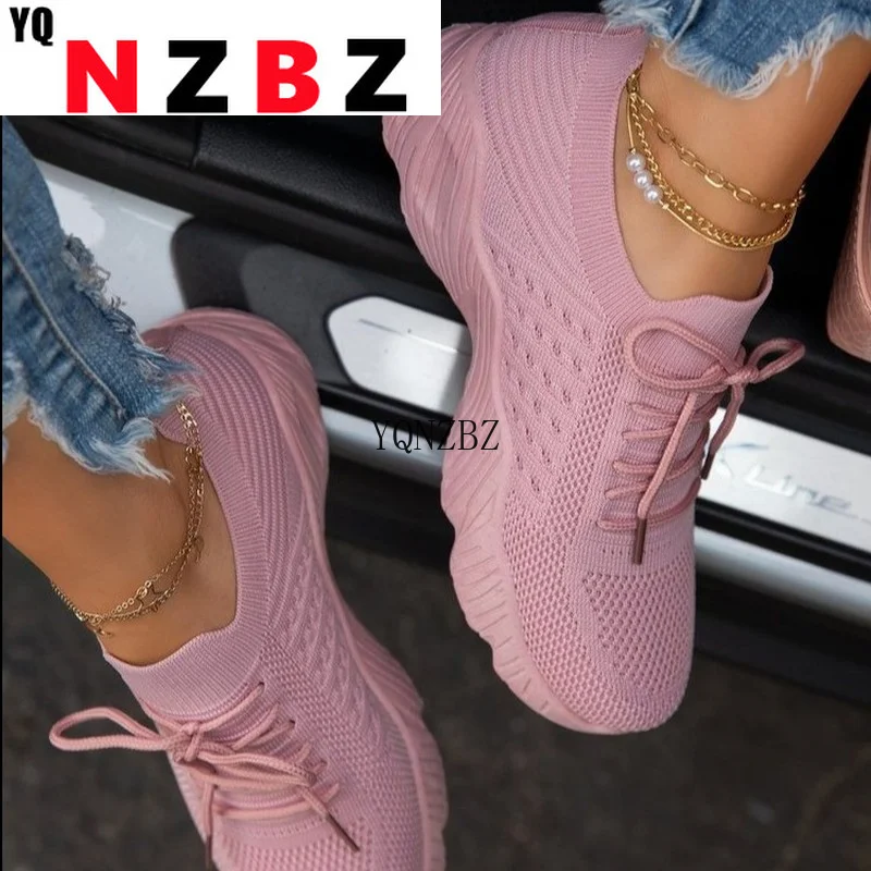 

Women Sneakers Casual Shoes Comfortable Mesh Lace-Up Ladies Sport Shoes Wedges Chunky Women's Vulcanized Shoes Females Sneakers