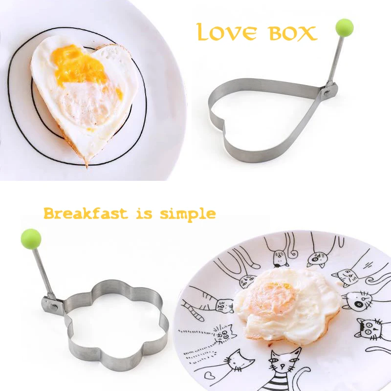 

5 Shapes Stainless Steel High Quality Fried Egg Shaper Diy Breakfast Egg Pancake Rings Cooking Tools Kitchen Accessories Gadget