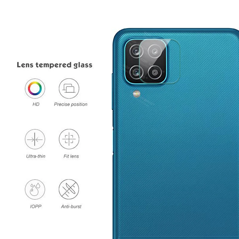

1-to-2 Camera Glass For Samsung a12 a11 a10 a02s Protective Glass On For Galaxya12 a 02s 12 11 10 Light Phone Screen Film Glas