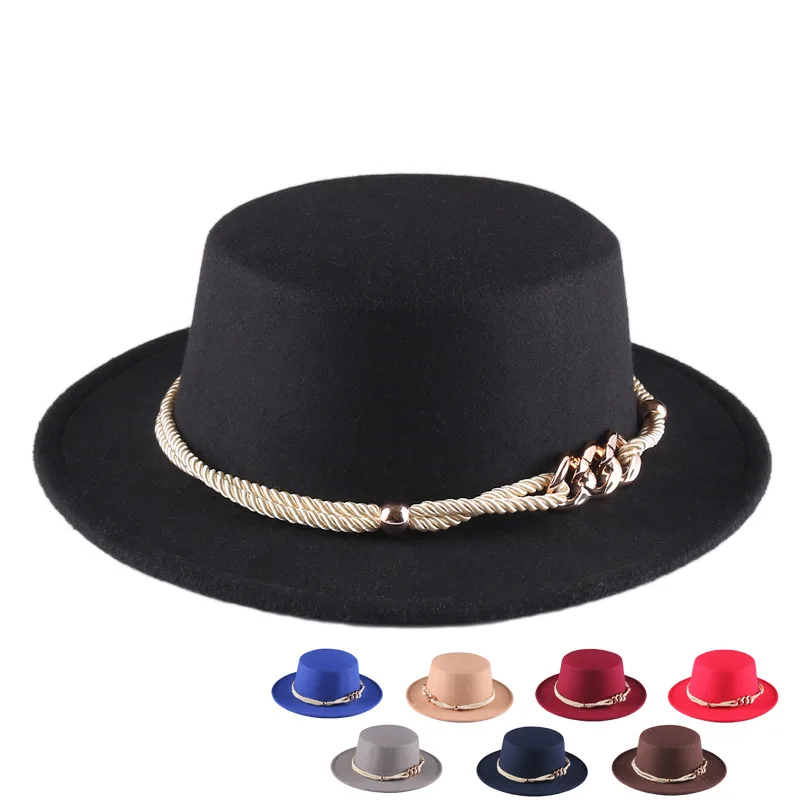 

Women's cap hats winter Bowler hat black fashion new 2021 European American Jazz Hat sun for men fedoras autumn vintage spring