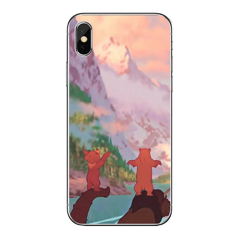 Для iPod Touch iPhone 4 4S 5 5S 5C SE 6 6S 7 8 X XR XS Plus MAX Pretty And Cute Brother Bear Art прозрачный мягкий чехол