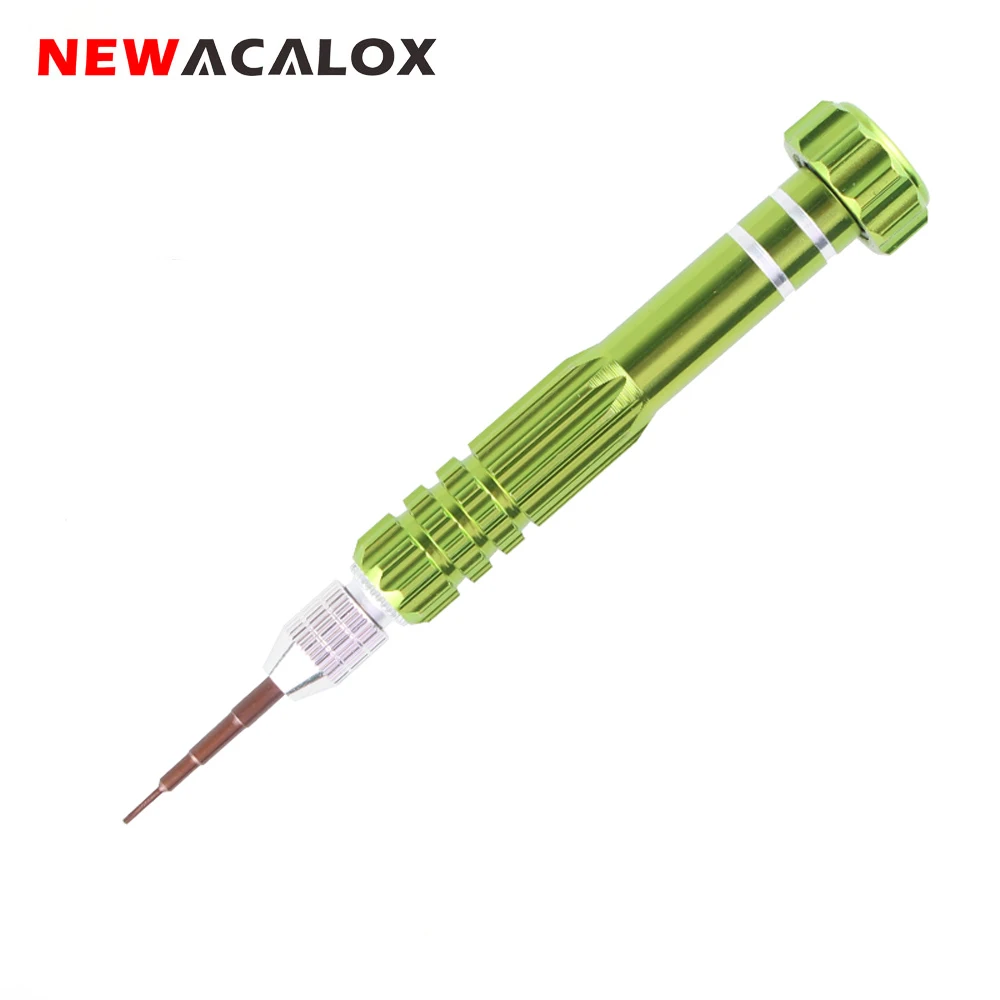 NEWACALOX 5 в 1 Набор инструментов для ремонта, набор прецизионных магнитных отверток Torx для iPhone, мобильных телефонов, ноутбуков, солнцезащитных очков 2 шт./лот
