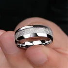 Кольцо мужское из нержавеющей стали, 8 мм, с узором метеорита