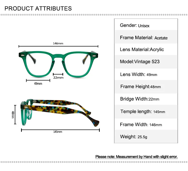 

Vintage Rivets Acetate Glasses Frame Men Prescription Lens Presbyopia Eyewear Anti-reflective Goggle Reading Eyeglasses Women