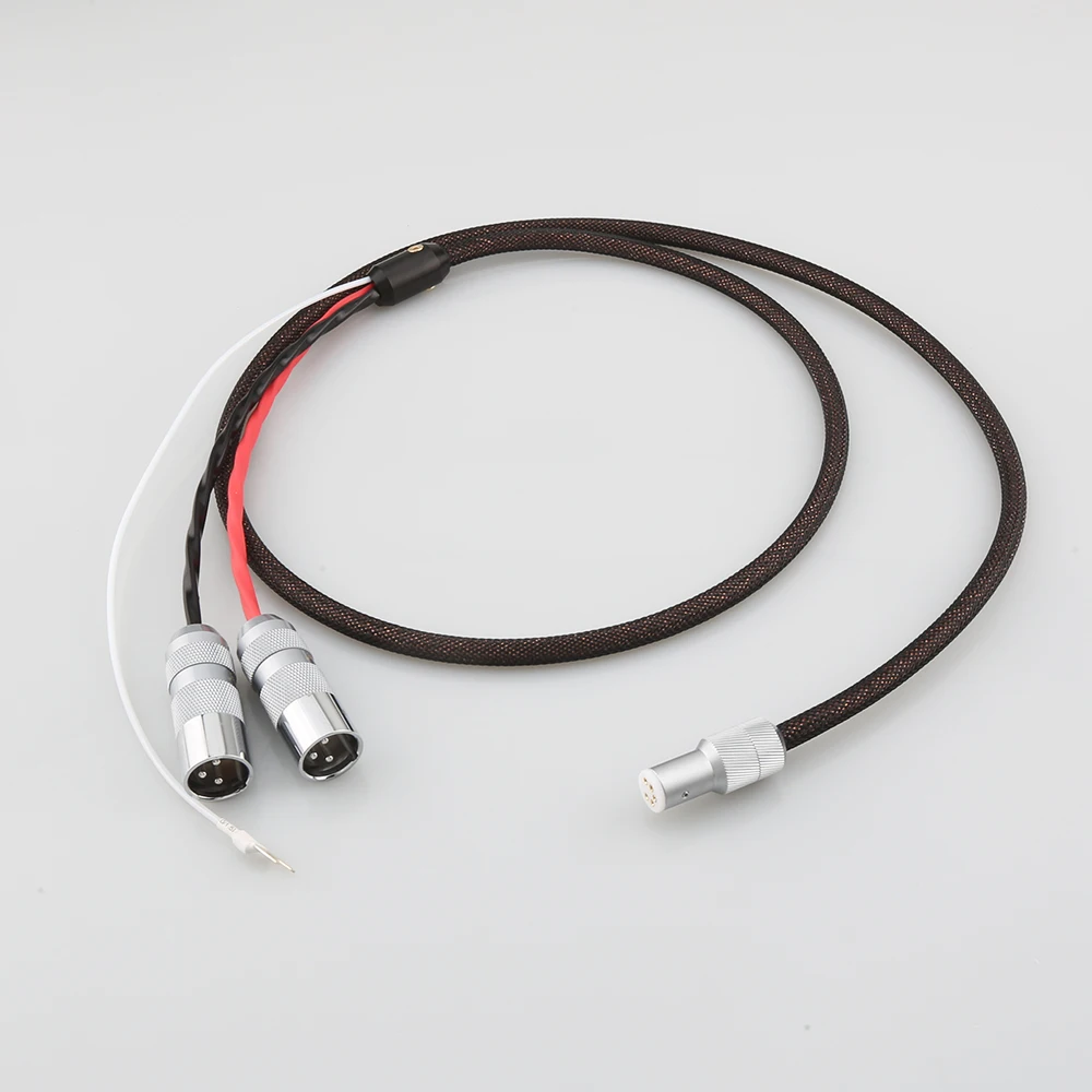 Высококачественный 100% чистый серебряный Телефонный Кабель Tonearm 5-DIN Виборг Чистая