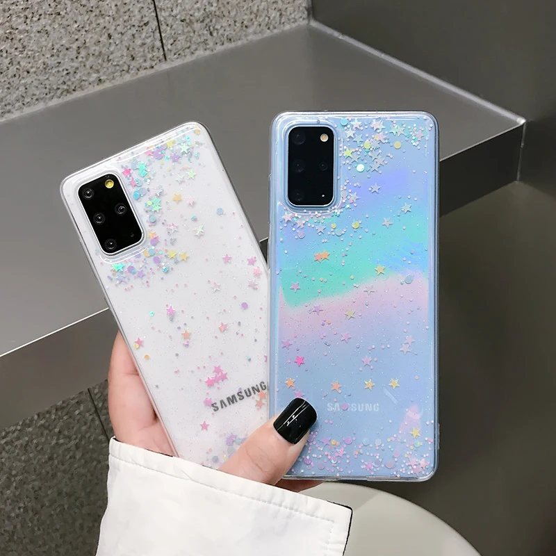 Dream Color Glitter for Samsung s22 s23 phone case Galaxy s21 s20 s20FE s10plus A51 A71 Note20 10 8 9  phone bag