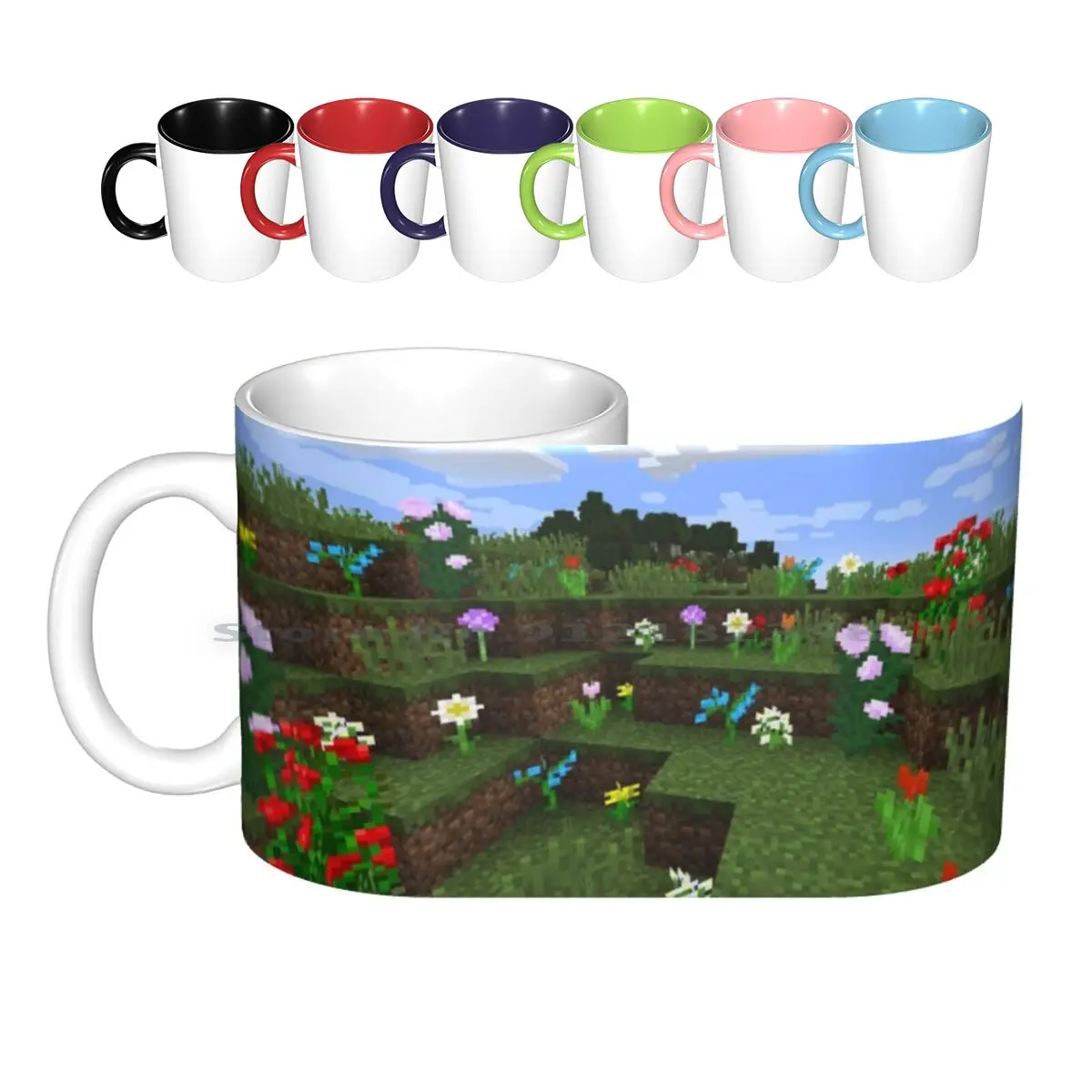 

Керамические кружки с изображением цветов и сада, кофейные чашки, кружка для молока и чая, Facemask, маски для лица, видеоигра, видеоигры, игры, иг...