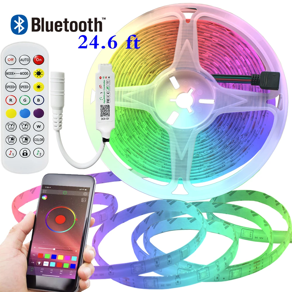 Светодиодная лента Bluetooth подставки Интеллектуальный диод 24 6 футов европейская