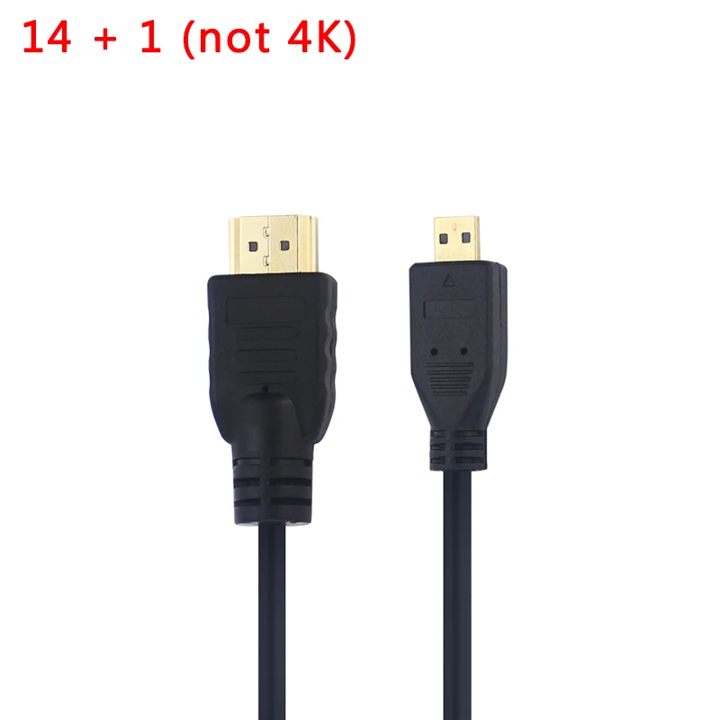 Not 4K Micro HDMI к HDMI кабель V1.4 1,5 м Папа-папа позолоченный HDMI адаптер Шнур для планшета HDTV Android Phone Raspberry Pi 4 - Цвет: Not 4K