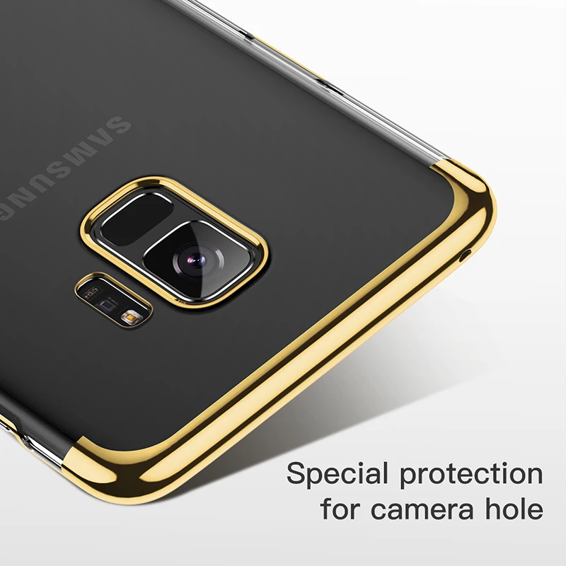 Baseus Luxury Plating Phone Case For Samsung Galaxy S9 Plus Coque Ultra Thin Soft Silicone Back Cover For Galaxy s9 Fundas