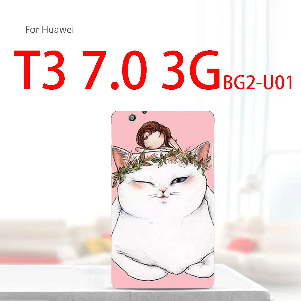 Разноцветный планшет чехол для huawei MediaPad T3 7,0 3g версия BG2-U01 7 дюймов ультра тонкий мягкий силиконовый чехол на заказ Diy - Цвет: G15 bai mao nv hai