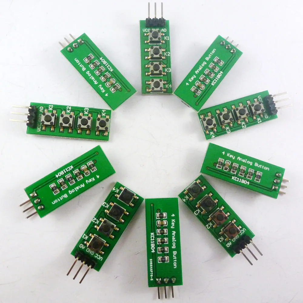 KC11B04 * 5 шт. 3-5 в 4 кнопки клавиатура AD аналоговый выход для Arduino Nano Uno Raspberry pi 3