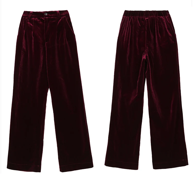 

Gold Velvet Plus Size Two Piece Outfits Women Matching Professional 2 Piece Set Women Pant And Top Office Lady Women's Suit