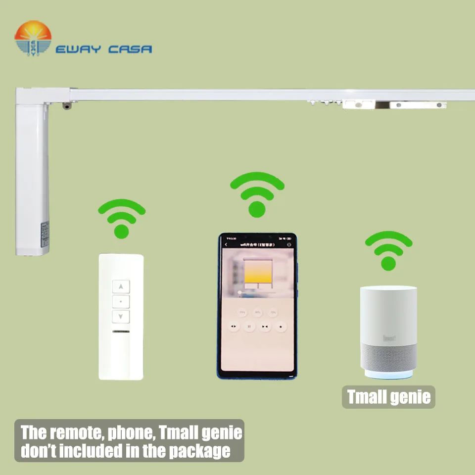 EWAY CASA умный мотор для занавесок моторизованный Wi-Fi-рельс автоматическая
