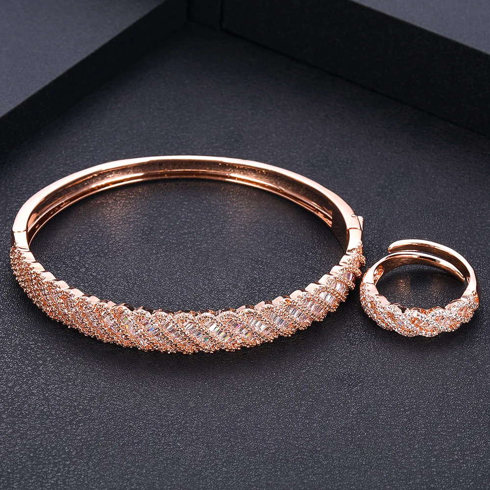 jankelly Luxury Square shap African Bangle Ring Set Fashion Bracelet Sets For Women Wedding Engagement brincos para as mulheres | Украшения