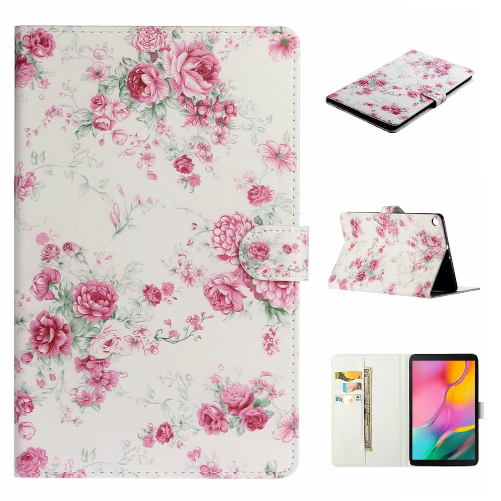 Кожаный чехол для Samsung Galaxy Tab A 10,1 SM-T510 T515 Coque для Galaxy Tab A 10,1 T510 T515 крышка Capa+ пленка+ ручка