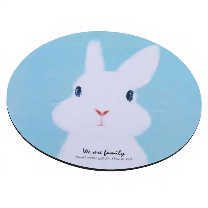 Круглый коврик для мыши серия планеты Коврик кролик животные лист компьютерное