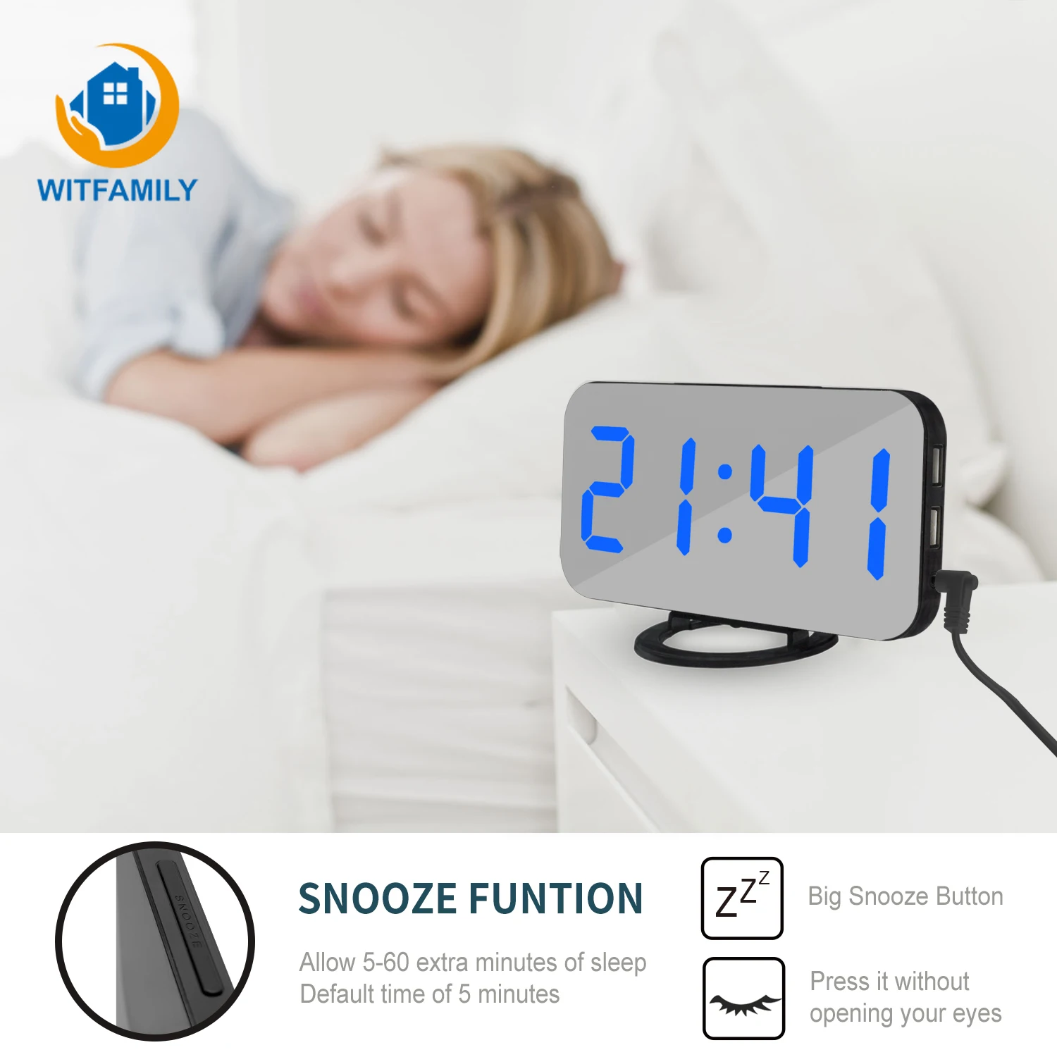 Большой светодиодный дисплей цифровые будильники электронные настольные часы