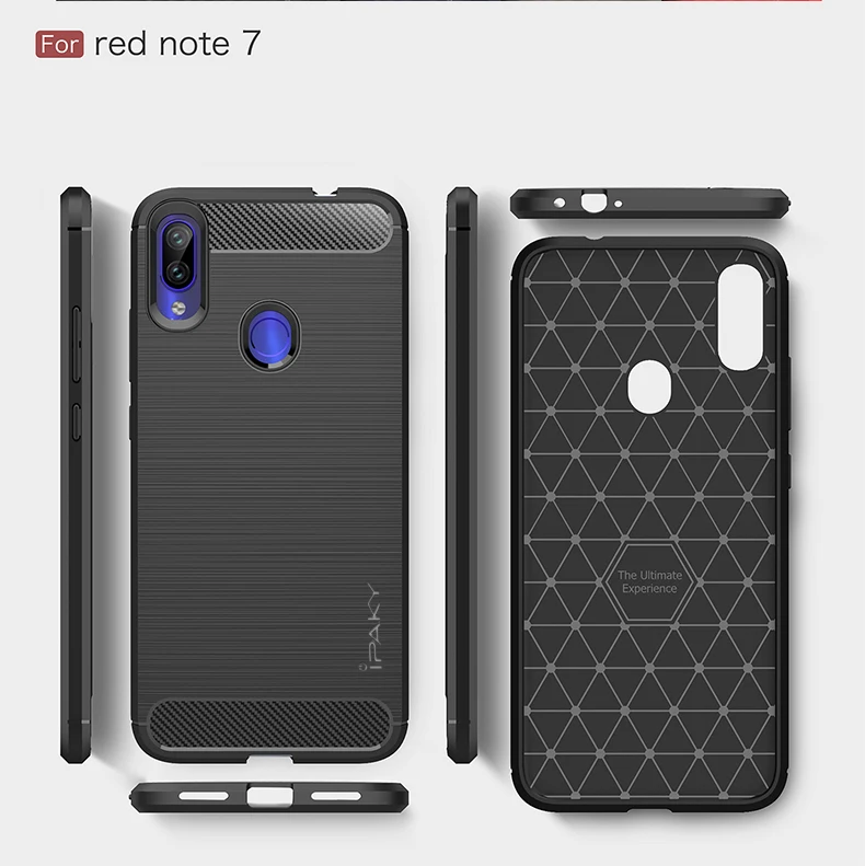 Для Xiaomi Redmi Note 7 Чехол iPaky для Redmi Note 7 Pro Чехол Силиконовый карбоновый матовый противоударный чехол для Redmi Note 7s
