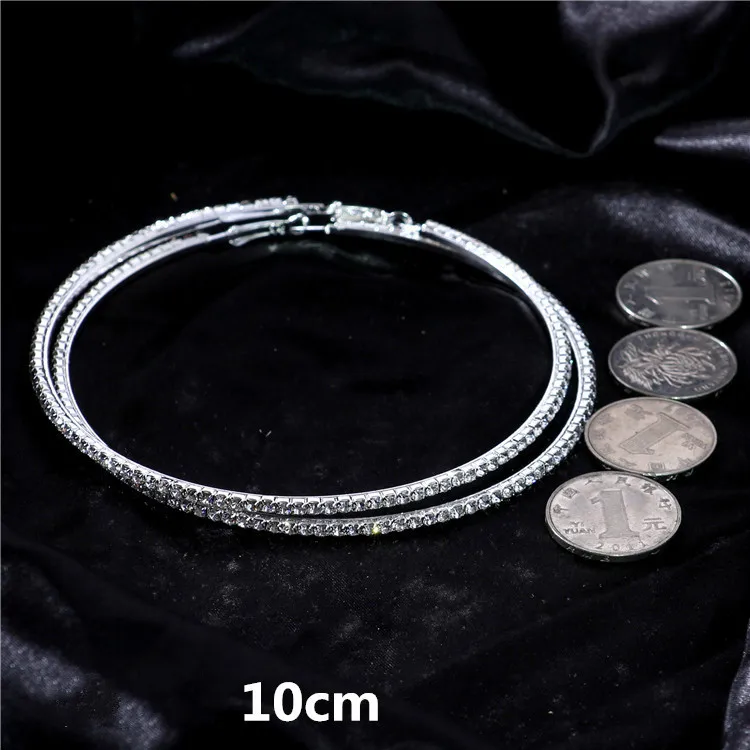 Серьги круглые большие 10 см уха обруч серьги нержавеющая сталь Для женщин 2021