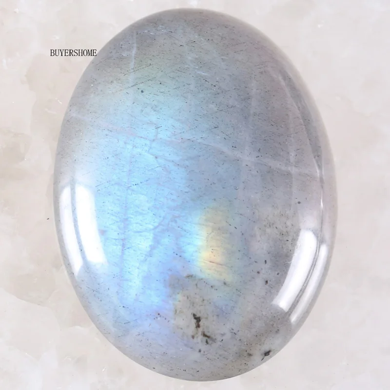 Labradorite Овальная бусина из натурального серебристого серого лунного Лабрадорита, ожерелье с подвеской, серьги, кабошон,, 1 шт. K1692 - Окраска металла: Labradorite