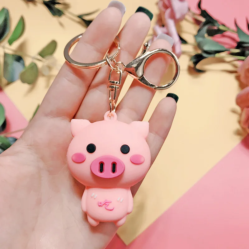 Милый розовый брелок с поросенком мультфильм кукла подвеска на рюкзак защита