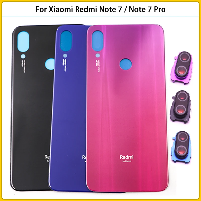 Задняя крышка аккумулятора для Xiaomi Redmi Note7 / Note 7 Pro 3D стеклянная панель задняя