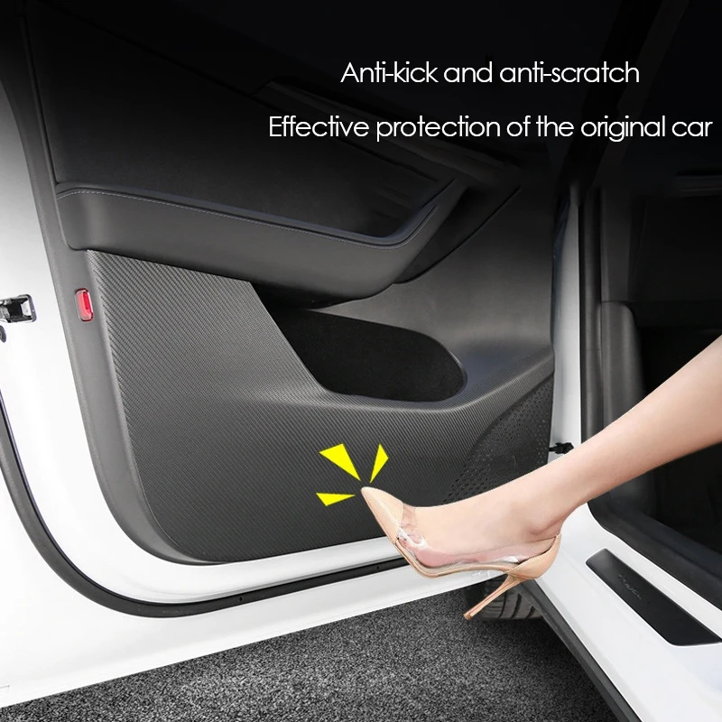 

Car Door Anti Kick Mat Door Dust Proof Panel Cover Trim Door Anti-Kick Protector for Tesla Model Y 2021