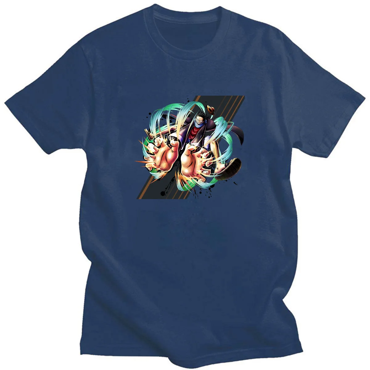 

Summer Hot Japanese Anime One Piece Monkey D Luffy Art Print T-Shirts Casual Short Sleeve O-neck Cotton Tees for Fans