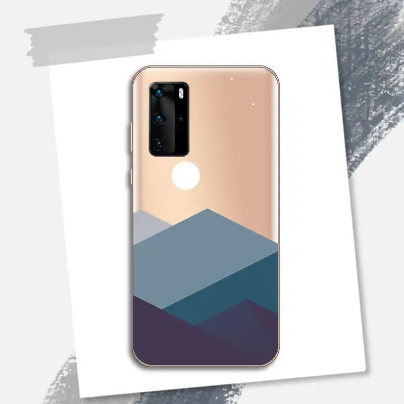 

Geometric art minimalist painting Phone Case Transparent for Huawei P honor 8 10i 20 30 40 smart 2019