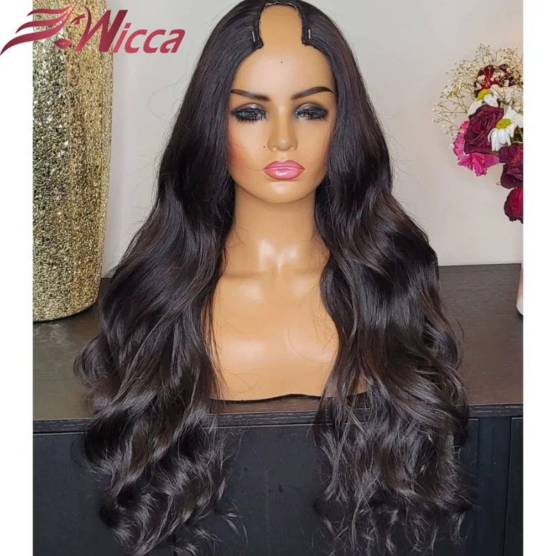 

Body Wave U Part Wigs Brazilian Human Hair Wigs For Women Glueless Middle U Shape Wig 180% Density Remy Hair