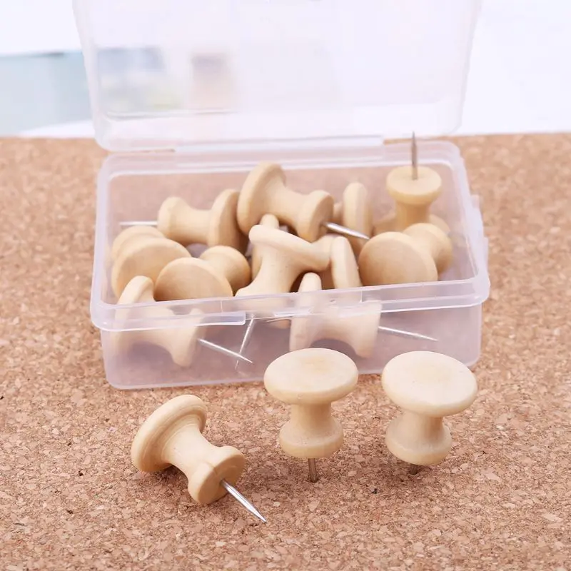15 шт. натуральные деревянные булавки из пробки для кнопок досок фотографий